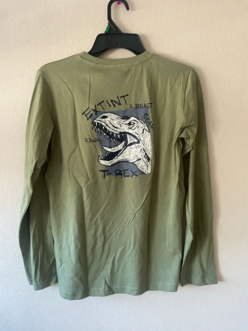 Polera verde con diseño T-Rex - 2