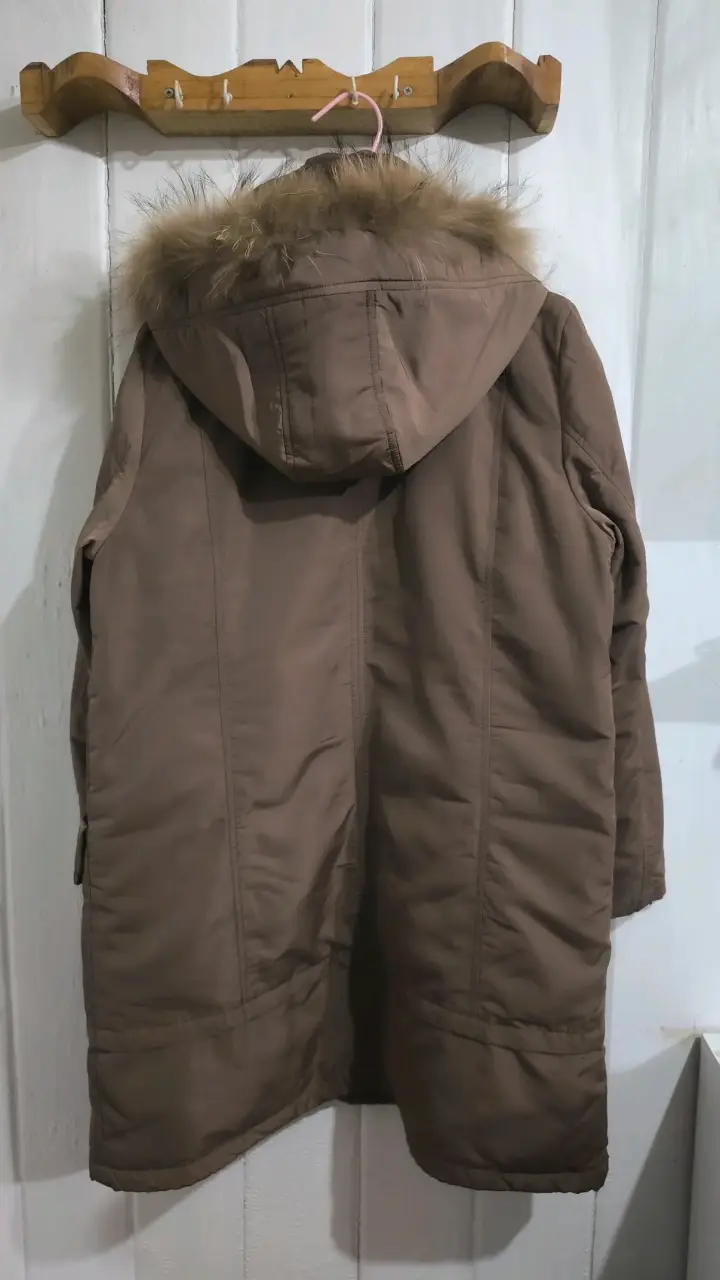 Parka larga mujer marrón - 2