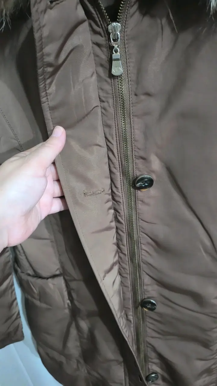 Parka larga mujer marrón - 3
