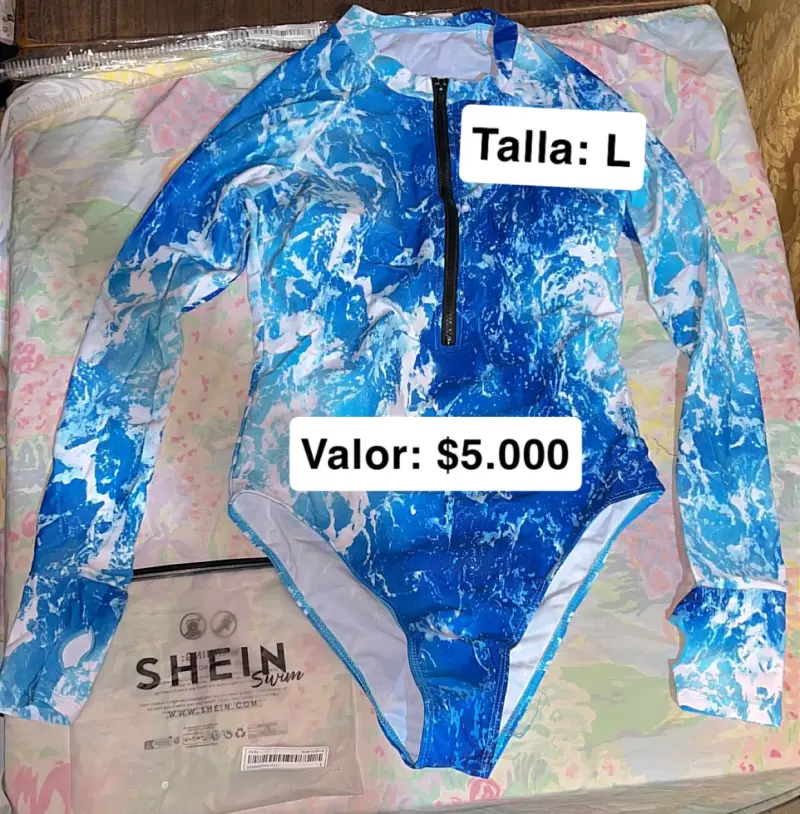 Traje de baño azul Shein