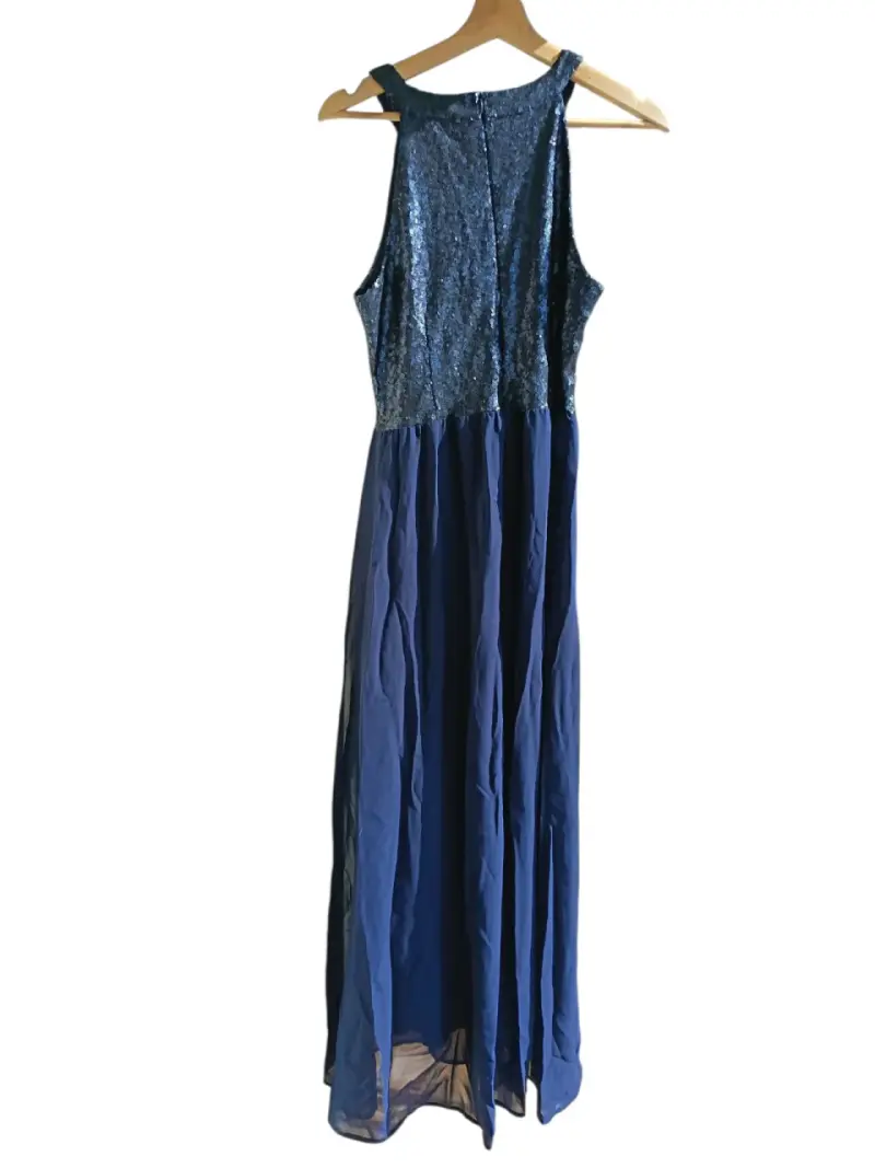 Vestido azul con lentejuelas - 2
