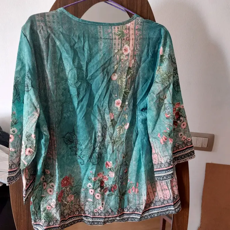 Blusa verde floral - 2