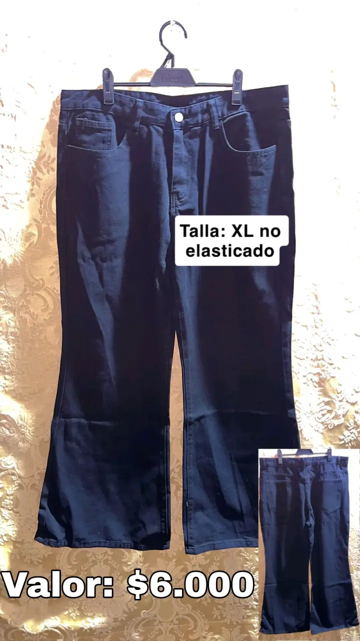 Pantalones de mezclilla negros XL shein
