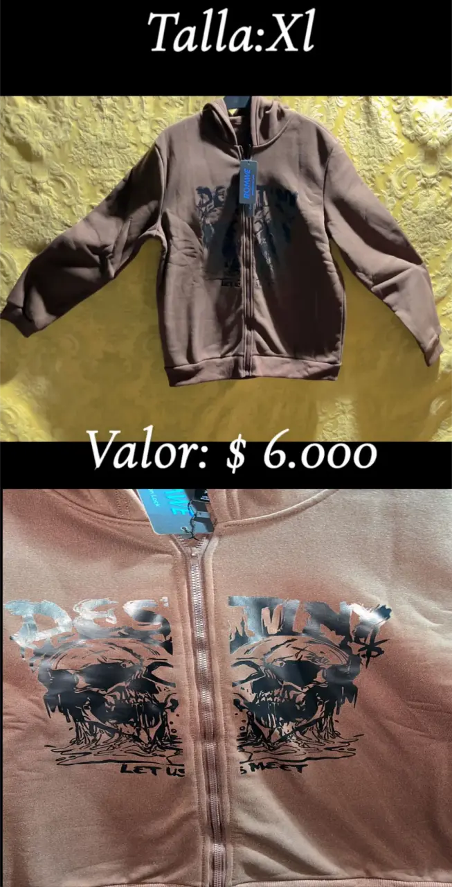 Polerón marrón con estampado shein