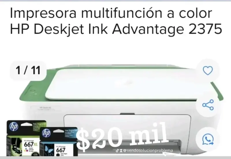 Impresora multifunción HP Deskjet 2375