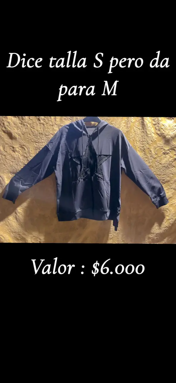 Polerón negro con estrella shein