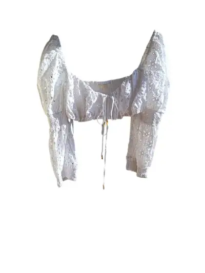 Blusa blanca bordada - miniatura 1