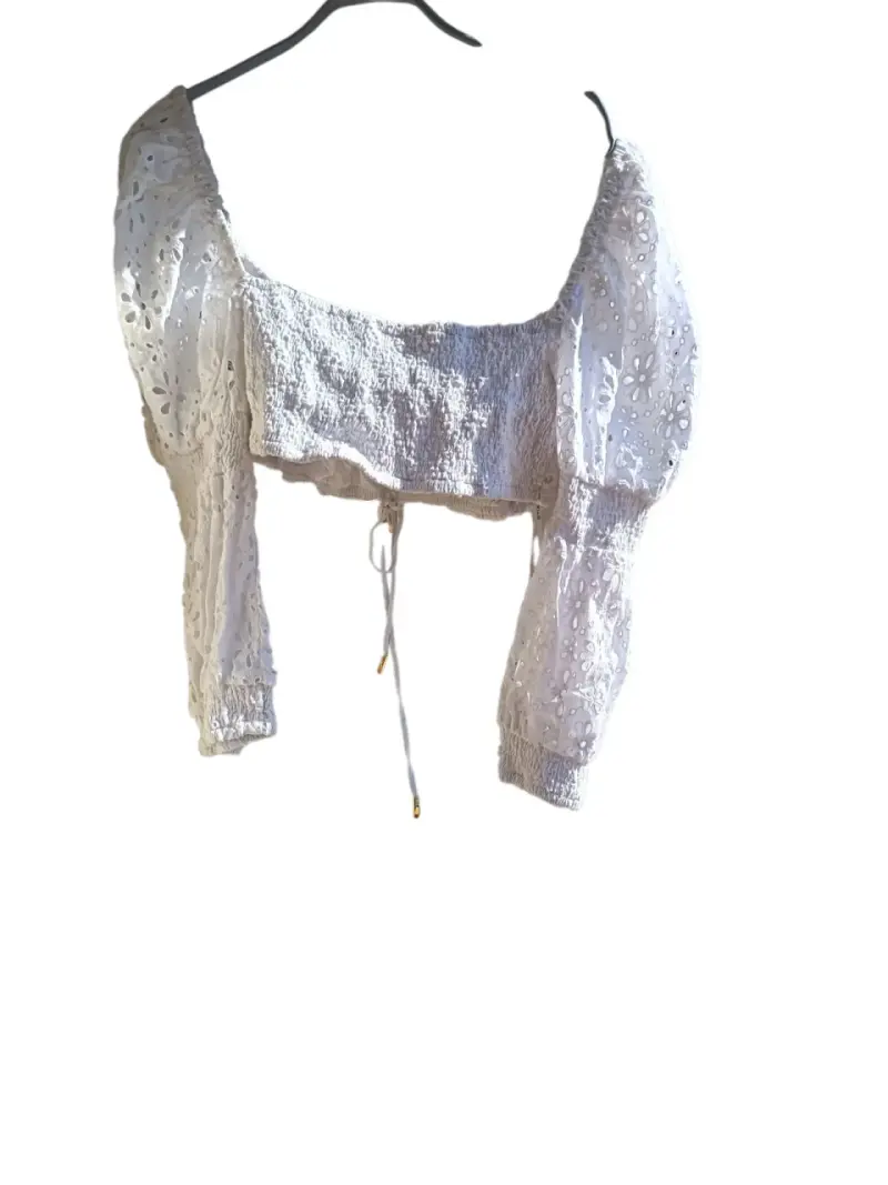 Blusa blanca bordada - 2