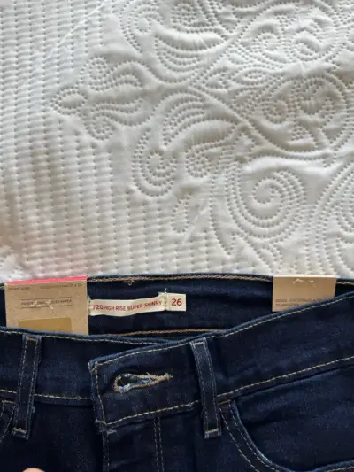 Jeans azul oscuro mujer - miniatura 6