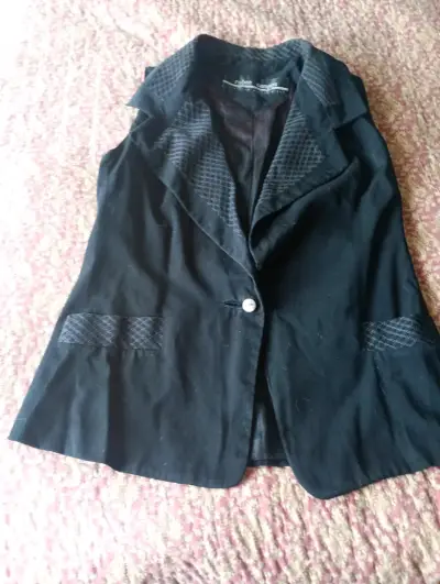 Blazer negro.,pespunte ,Rubén Campos - miniatura 1