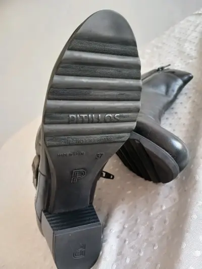 Botines negros de cuero con cierre - miniatura 3