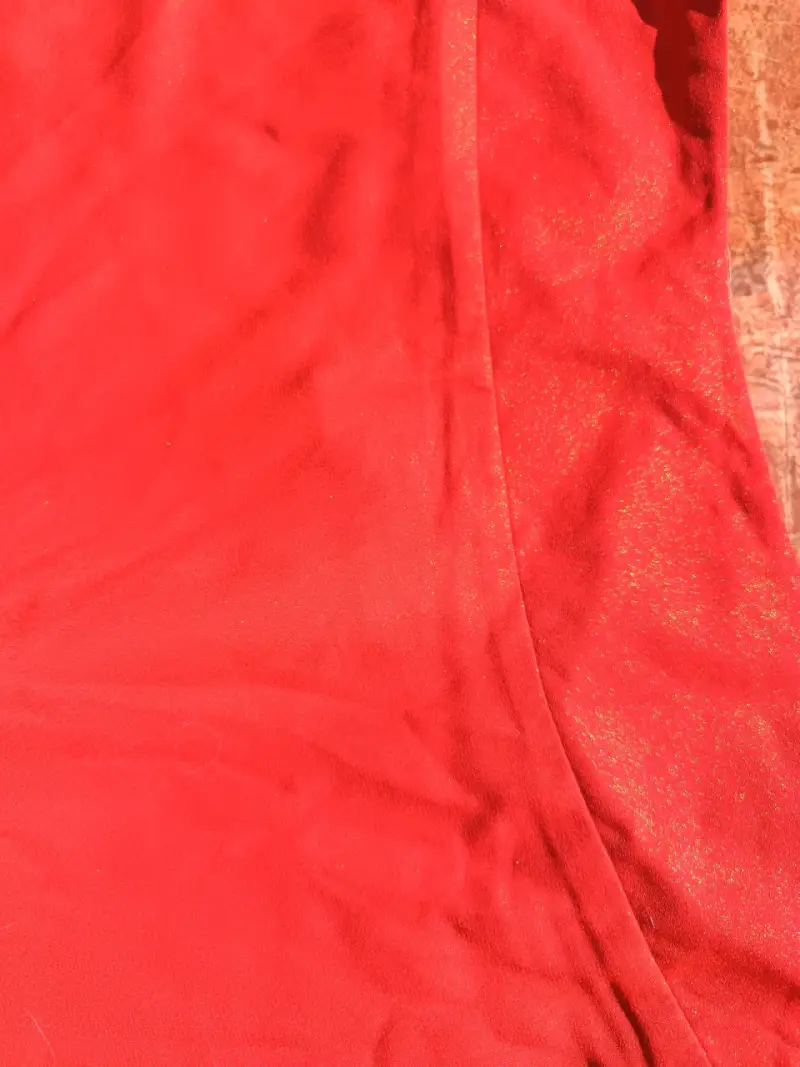 Falda larga roja elegante - 3