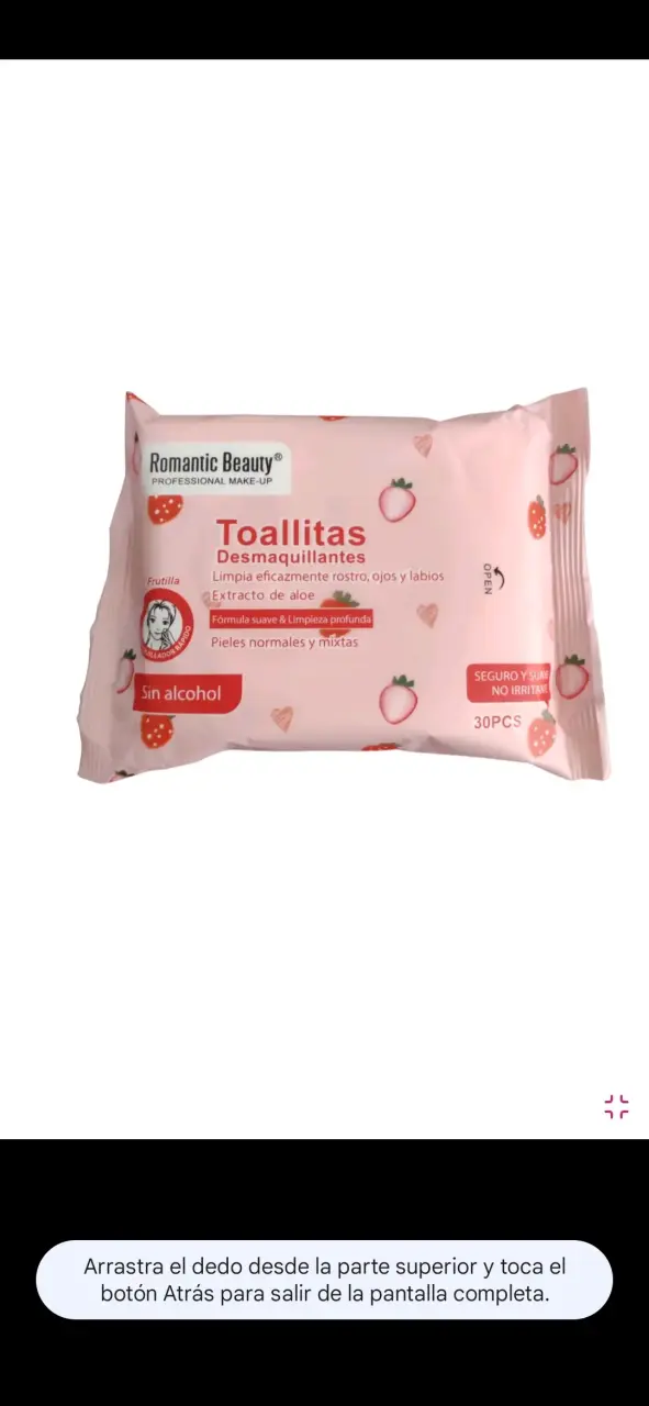 Toallitas desmaquillantes fresa y arándanos. - 1