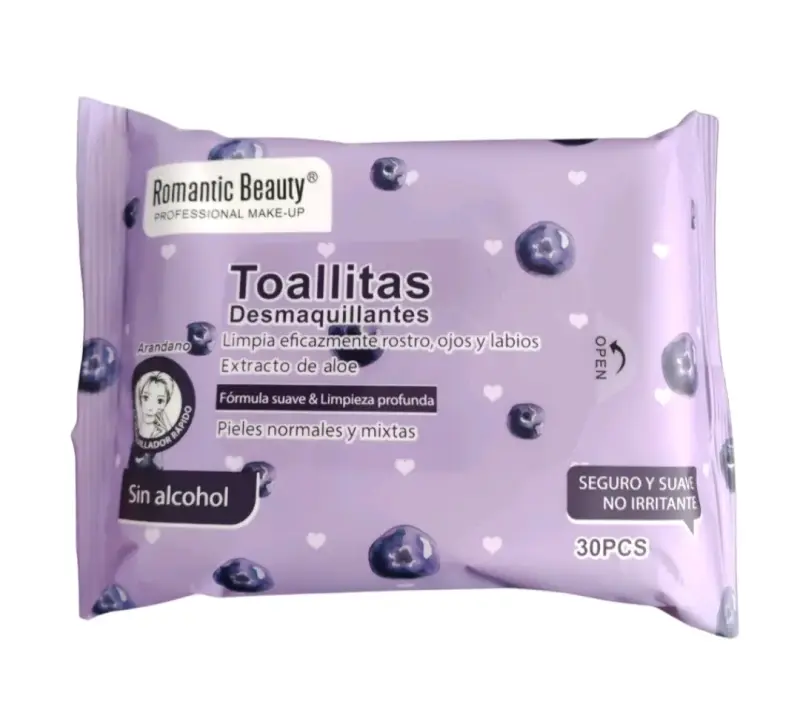 Toallitas desmaquillantes fresa y arándanos. - 2