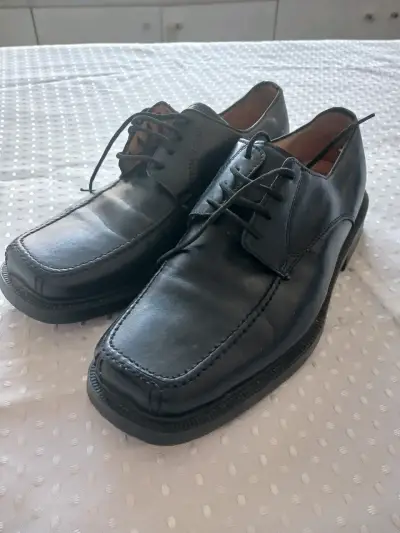 Zapatos de cuero negro formales - miniatura 1