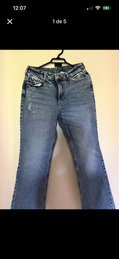 Jeans rectos azul clásico - miniatura 1