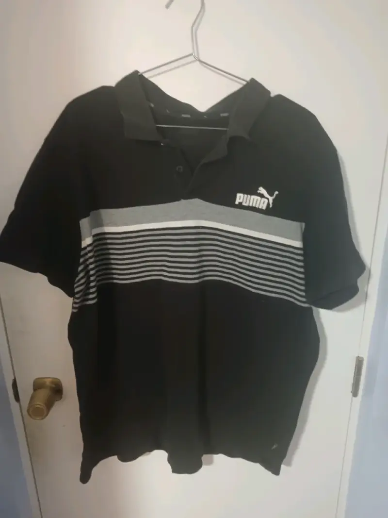 Polera Polo Negra Puma - 1