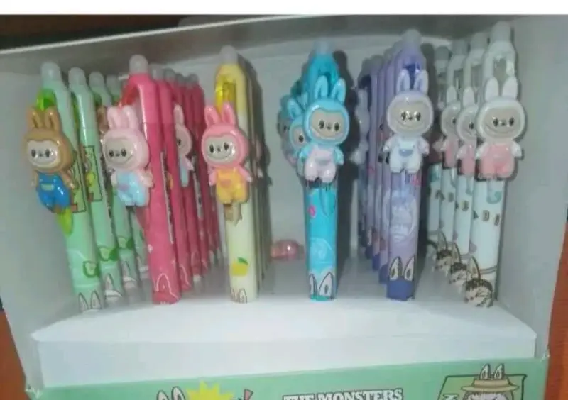 lápices con figuras de capibara, labubu y breinor - 2