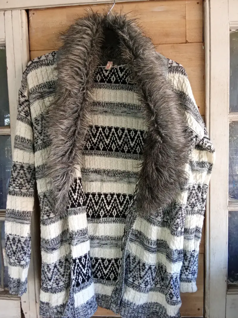 Chaleco invierno con cuello de pelo