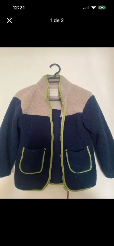 Chaqueta polar azul niño - miniatura 1