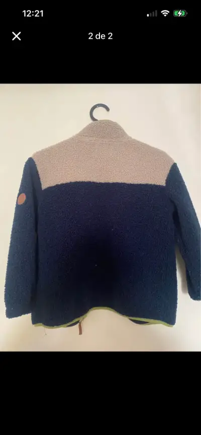 Chaqueta polar azul niño - miniatura 2