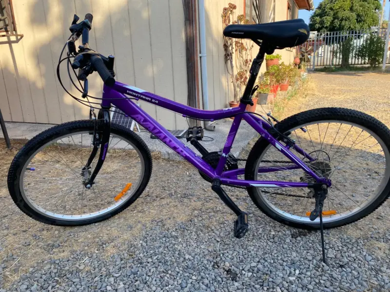 Bicicleta montaña púrpura 24" - 1