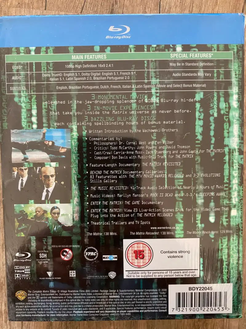 Trilogía Completa de Matrix Blu-ray - 3