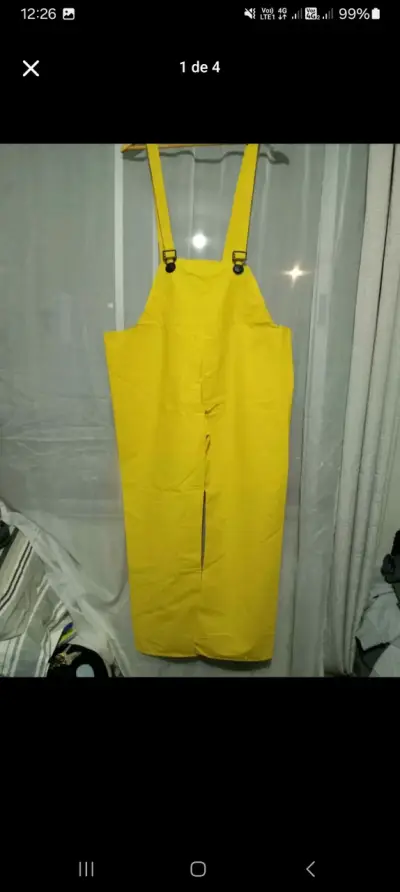 Overol impermeable amarillo XL - miniatura 1