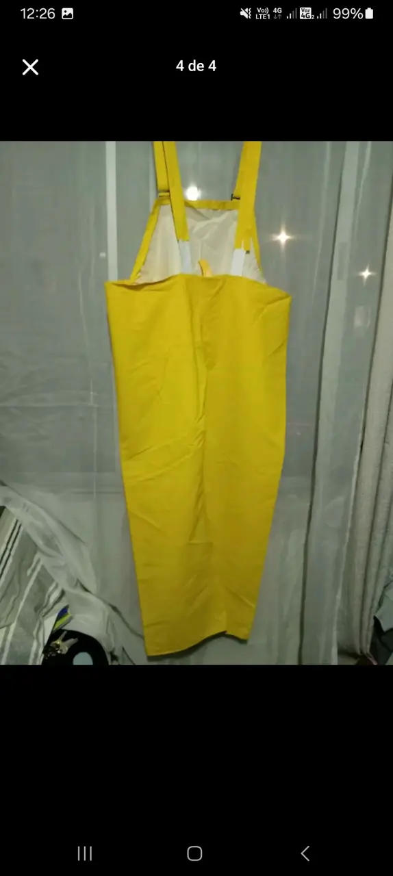 Overol impermeable amarillo XL - 4