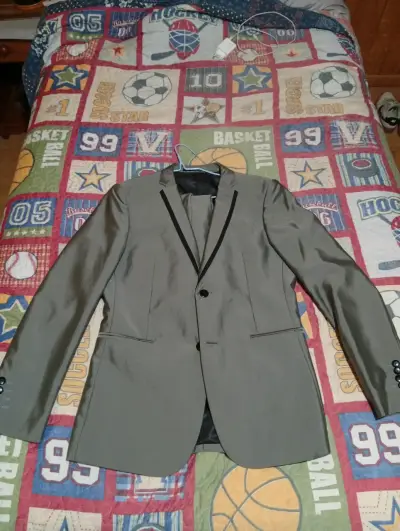 Blazer gris elegante - miniatura 1