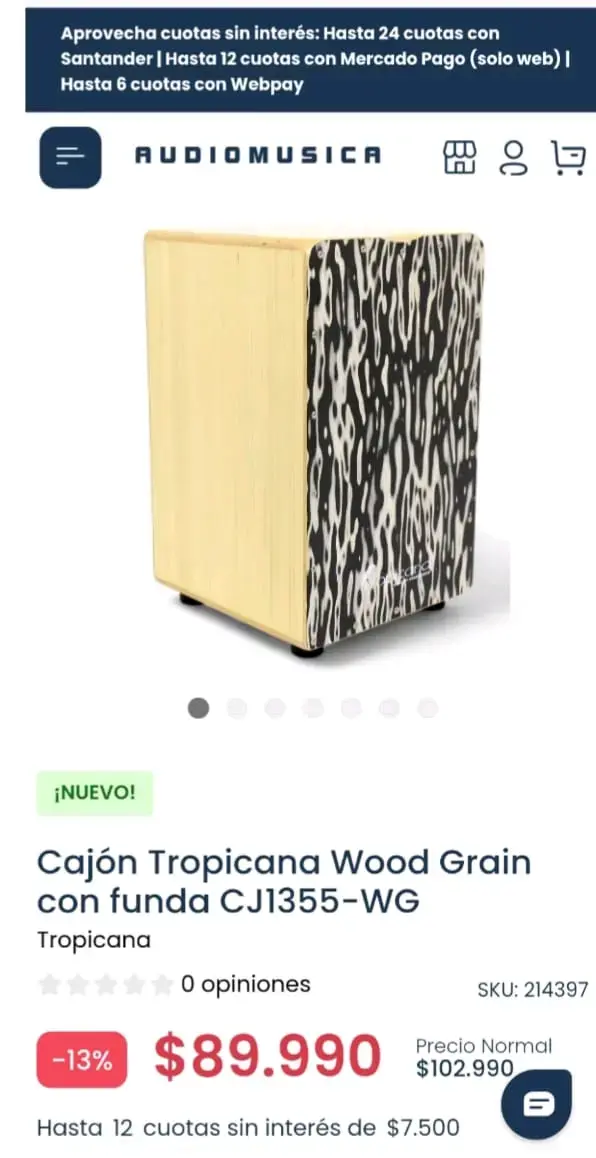 Cajón Tropicana con funda