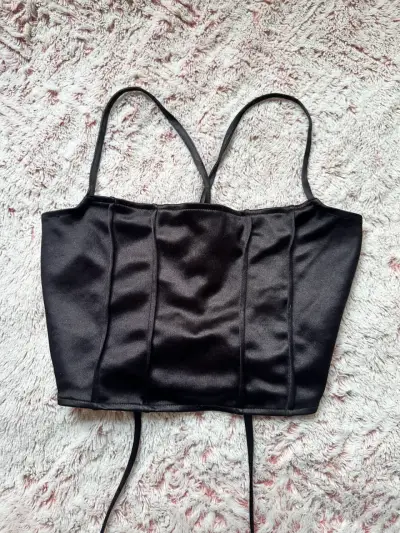 Top corset negro elegante - miniatura 1