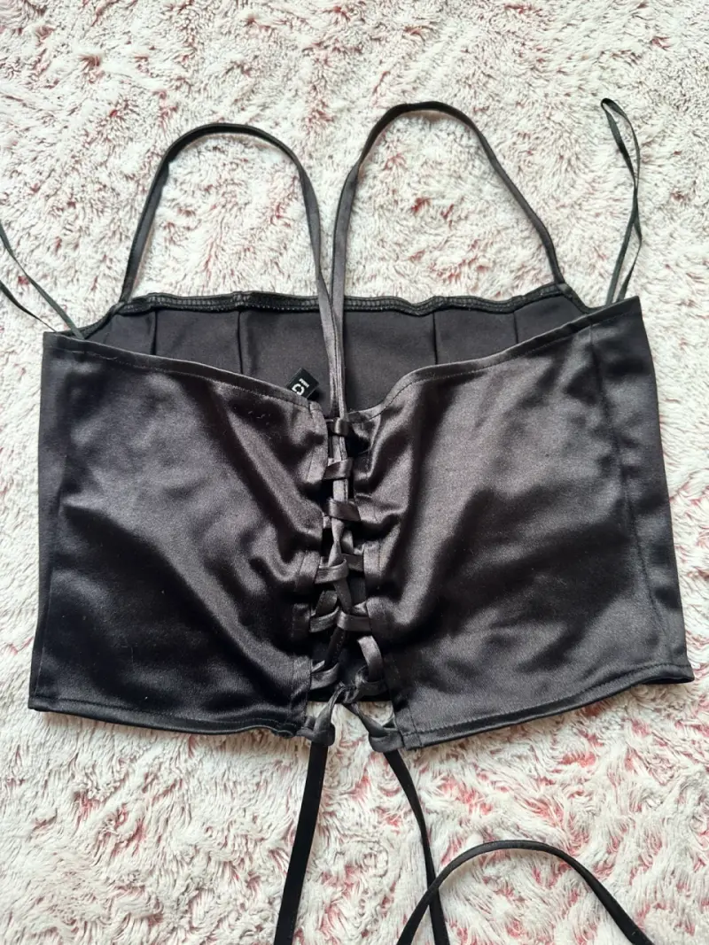 Top corset negro elegante - 2