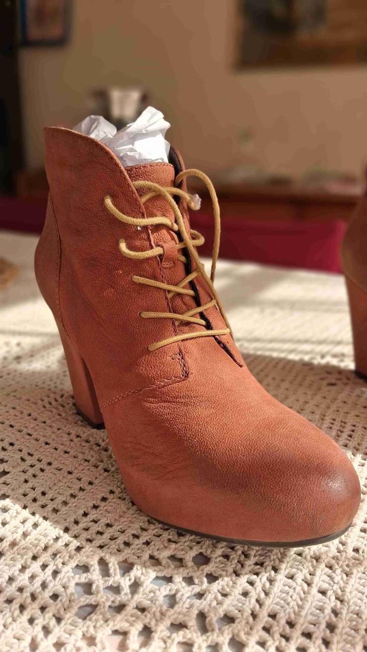 Botines ALDO de cuero marrón NUEVO - 2