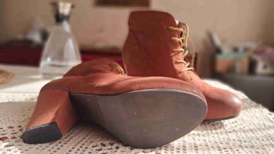 Botines ALDO de cuero marrón NUEVO - miniatura 3