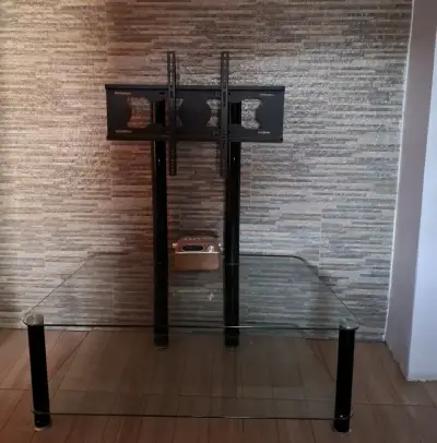 Mesa TV con soporte, vidrio y metal - miniatura 1