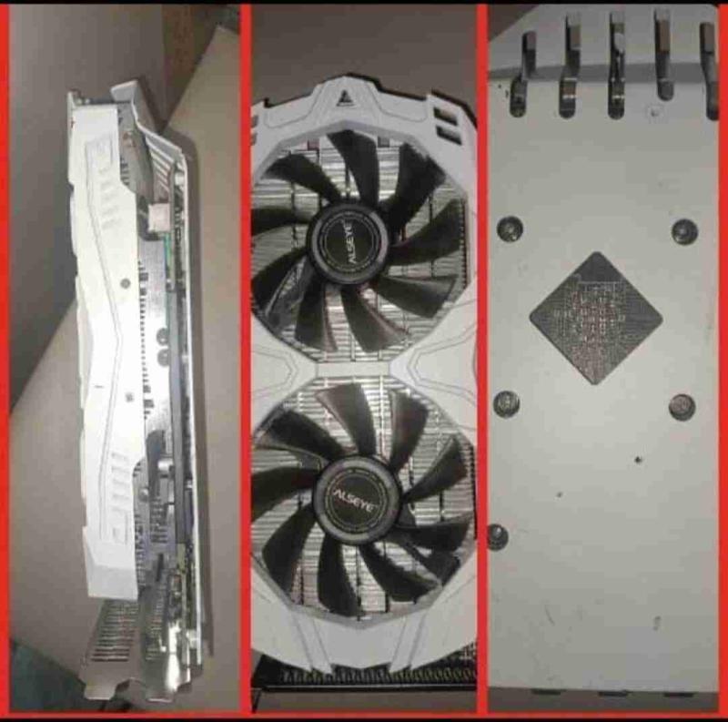 Tarjeta gráfica doble ventilador blanca