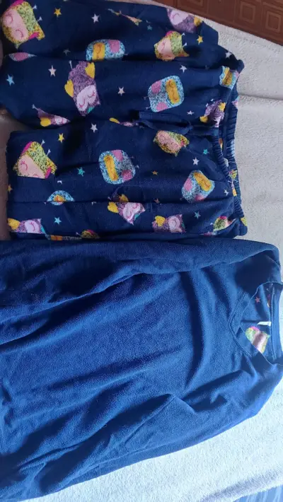 Pijama polar azul estampado - miniatura 1