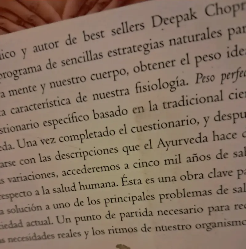 Libro 'Peso perfecto' de Deepak Chopra - 3