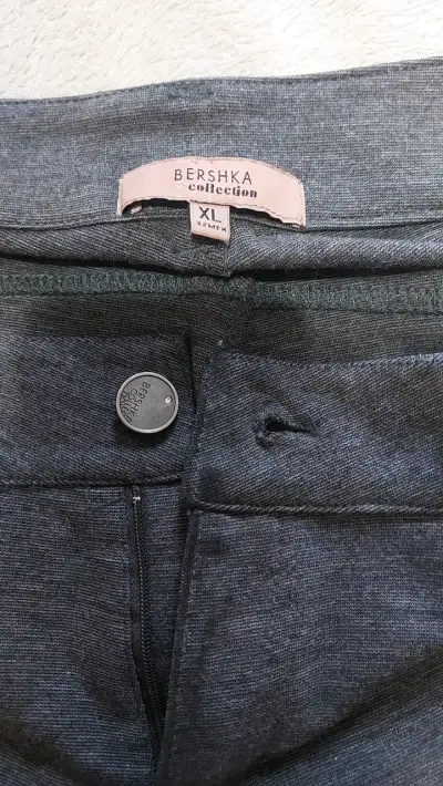 Pantalones grises mujer con bolsillos - miniatura 2