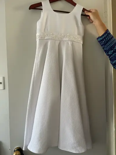 Vestido blanco de casamiento para niña - miniatura 1