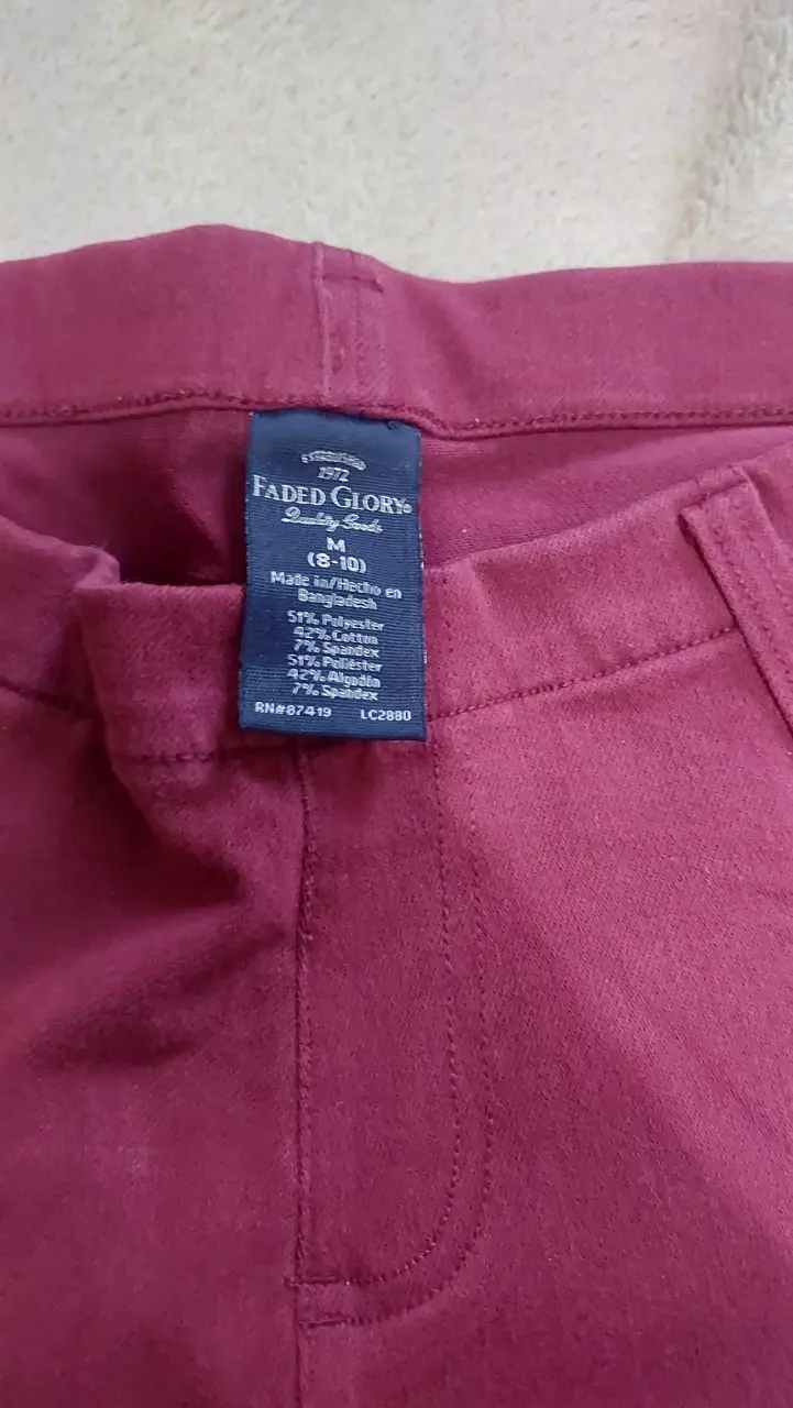 Pantalones burdeos mujer - 2