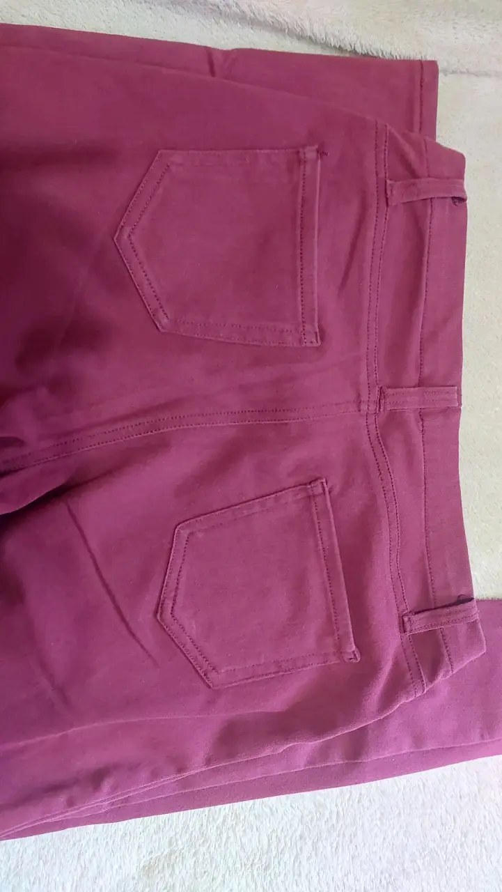 Pantalones burdeos mujer - 3