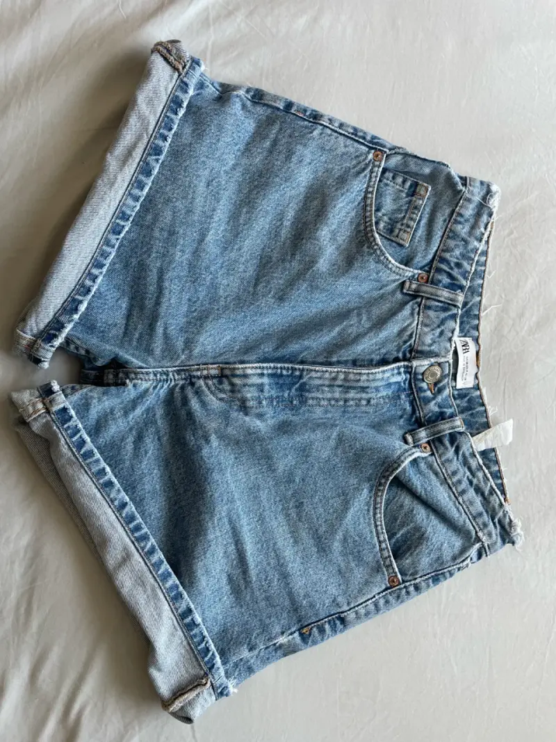 Shorts ZARA de mezclilla azul - 2