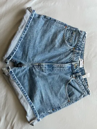 Shorts ZARA de mezclilla azul - miniatura 2