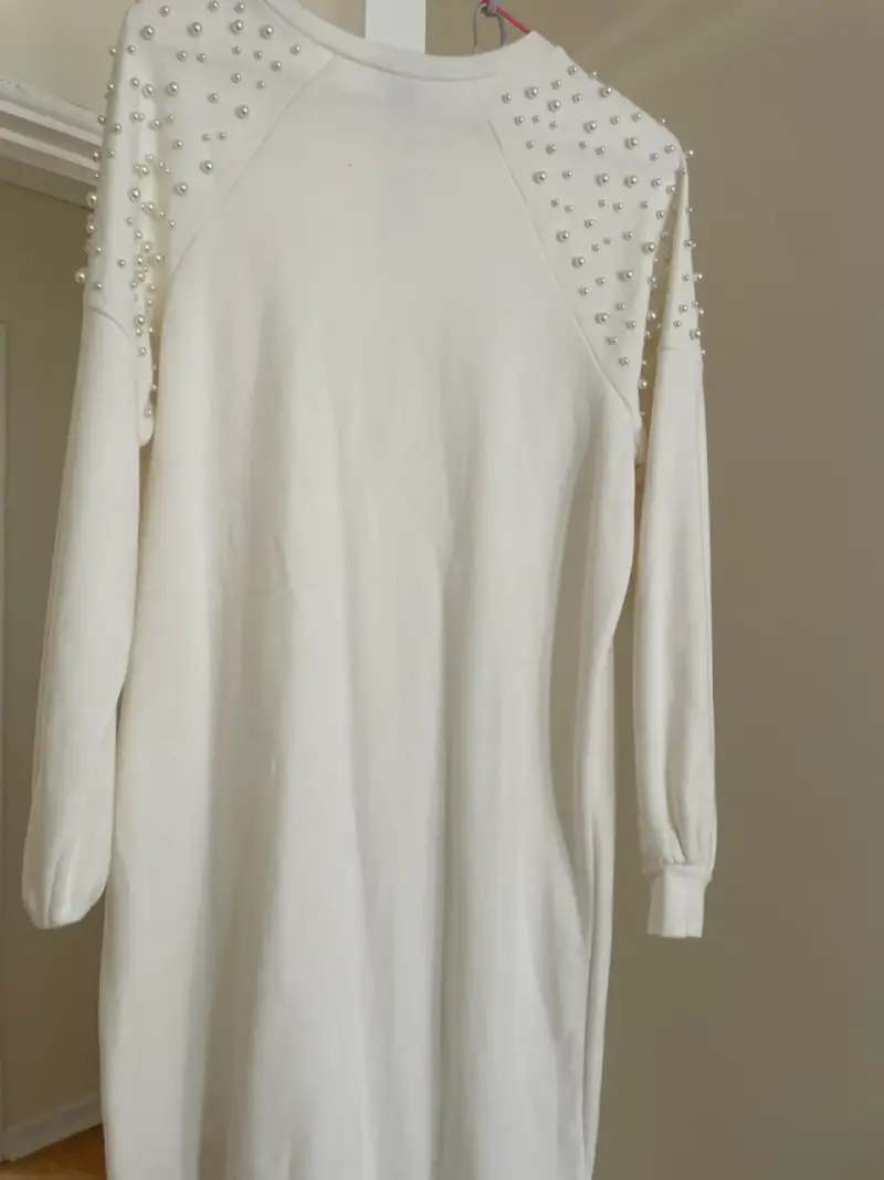 Vestido blanco con perlas - 2