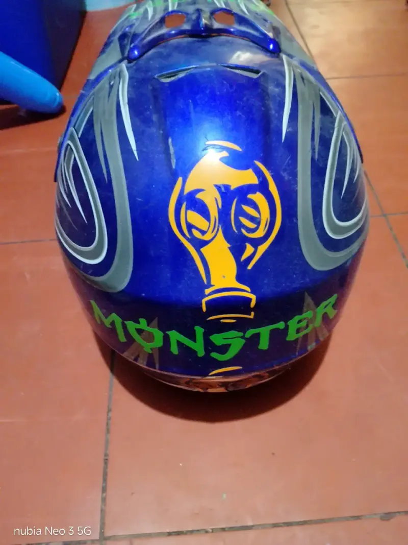Casco motocross azul - 2