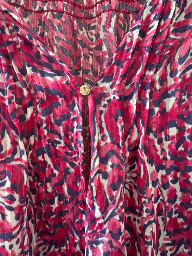 Blusa estampada fucsia multicolor - 2