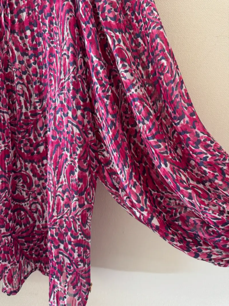 Blusa estampada fucsia multicolor - 4