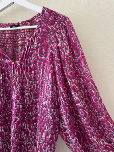 Blusa estampada fucsia multicolor - miniatura 5